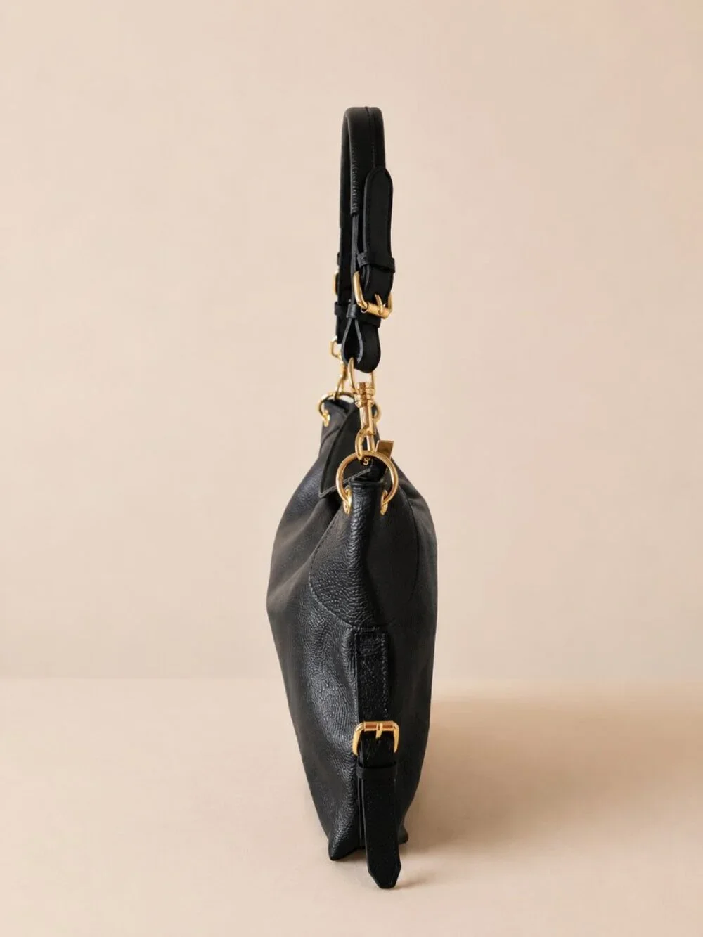 Italian Leather Slouchy Hobo Purse, East West Crossbody Handbag Made in Italy